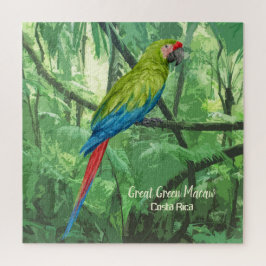 Groene Macaw Costa Rica Design Jigzaag Puzzle Legpuzzel