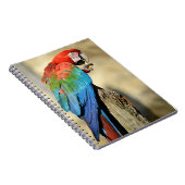 Groene Macaw op baard Notitieboek (Rechterzijde)