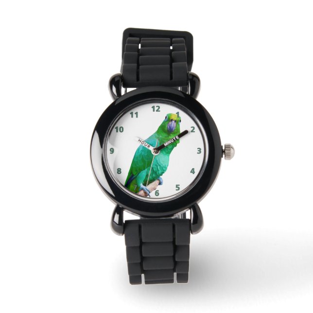 Groene Macaw Parrot op een ledemaat  Horloge (Voorkant)