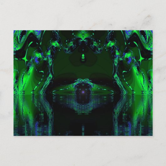 Groene machine briefkaart (Voorkant)