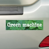 Groene machine bumpersticker (Op auto)