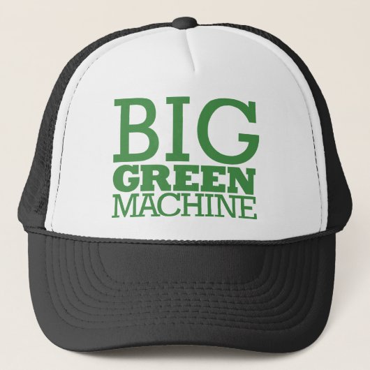 Groene machine - groen trucker pet (Voorkant)