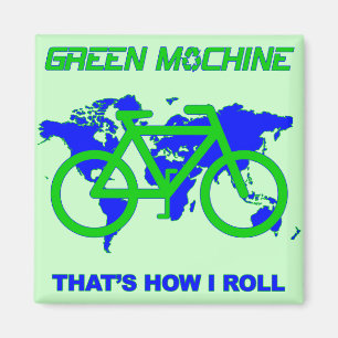 Groene machine magneet
