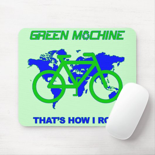 Groene machine muismat (Met muis)