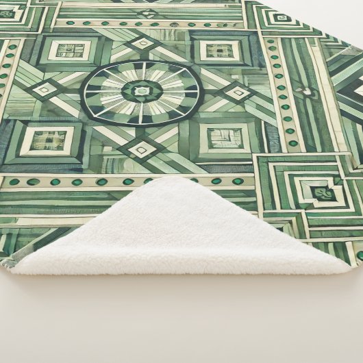 Groene machine sherpa deken (3/4)