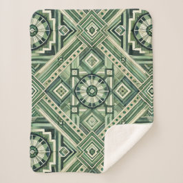 Groene machine sherpa deken