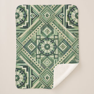 Groene machine sherpa deken