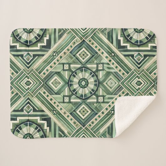 Groene machine sherpa deken (Voorkant (horizontaal))