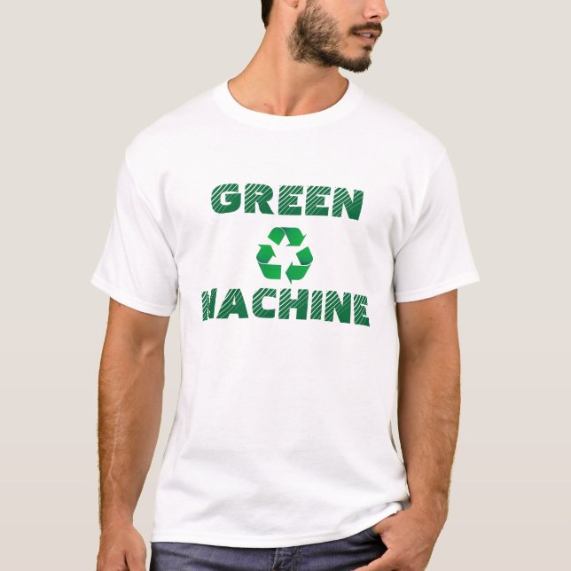 Groene machine t-shirt (Voorkant)