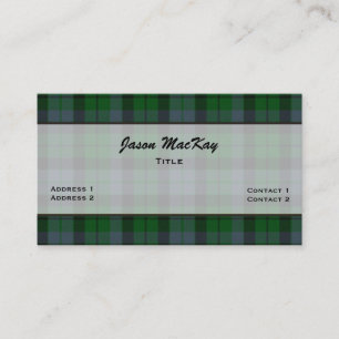 Groene MacKay Tartan Schotse Ruit Zakelijke Visite Visitekaartje