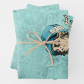  Groene Mad Hatter in Wonderland Inpakpapier Vel (In situ)