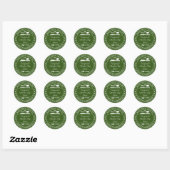 Groene 'Made With Love' Voedsel Cadeau Ronde Sticker (Vel)