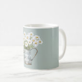 Groene Madeliefjes Bloemen Koffiemok (Voorkant rechts)