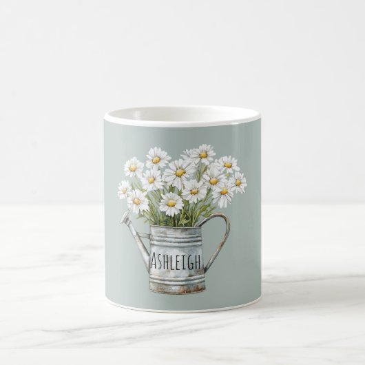 Groene Madeliefjes Bloemen Koffiemok (Center)