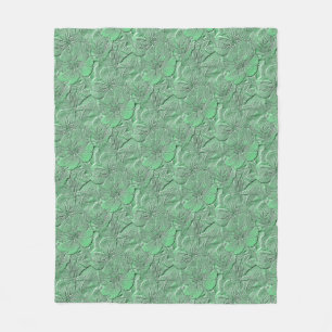 Groene madeliefjes bloemen natuur kunstpatroon     fleece deken