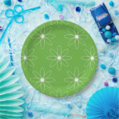 Groene madeliefjes papieren bord (Feest)