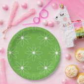 Groene madeliefjes papieren bord (Feest)