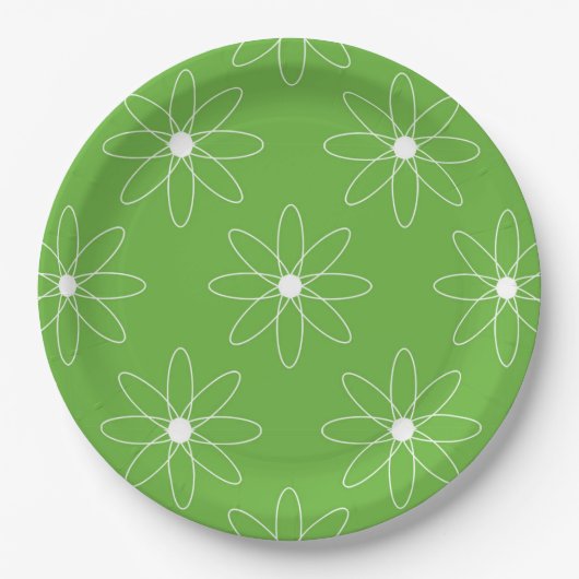 Groene madeliefjes papieren bord (Voorkant)