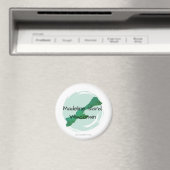 Groene Madeline Ronde Magneet (Insitu (Vaatwasser))