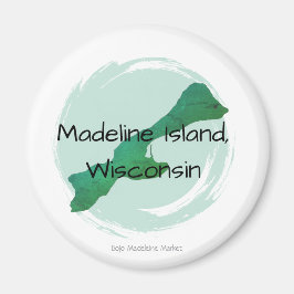 Groene Madeline Ronde Magneet