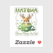Groene magie in de Matcha Cup Sticker (Vel)