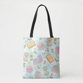 Groene Magische Boeken Meisje Liefhebbende Heks Tote Bag