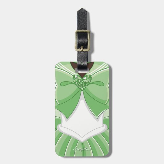 Groene Magische Meisje III Bagagelabel (Voorkant verticaal)