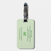 Groene Magische Meisje III Bagagelabel (Achterkant verticaal)