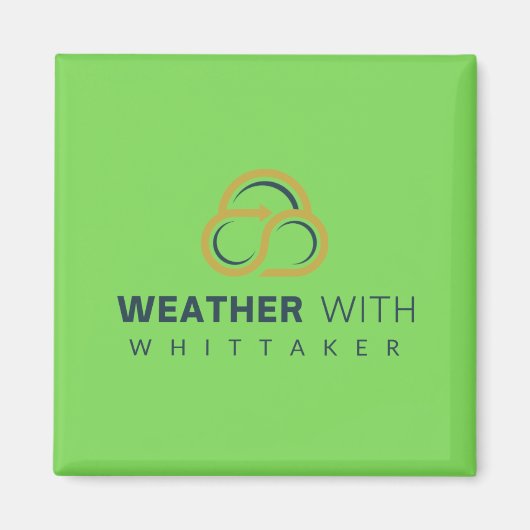 Groene magneet WX met wit (Voorkant)