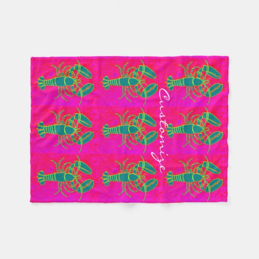 groene maïkreeft rode Thunder_Cove Fleece Deken (Voorkant (Horizontaal))