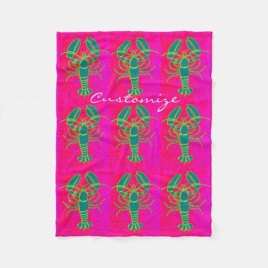 groene maïkreeft rode Thunder_Cove Fleece Deken (Voorkant)