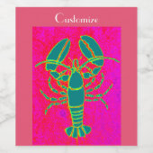 Groene maïkreeft Thunder_Cove Wijn Etiket (Enkel label)