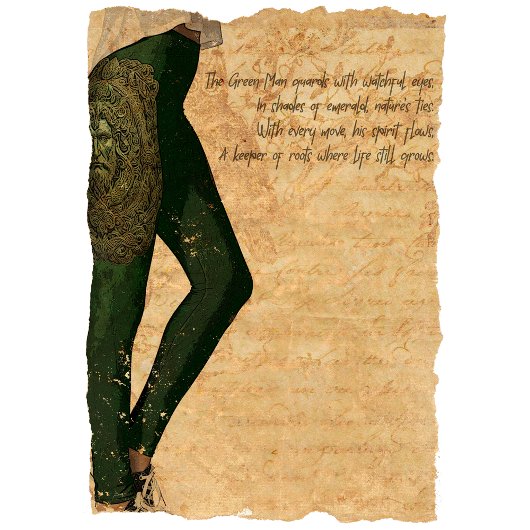 Groene Majesteit: Groen Man Leggings