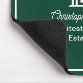 Groene makelaarbedrijf gepersonaliseerde makelaar muismat (Hoek)