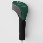 Groene makelaarbedrijf Op maat gemaakte makelaar Golfheadcover (Schuin)