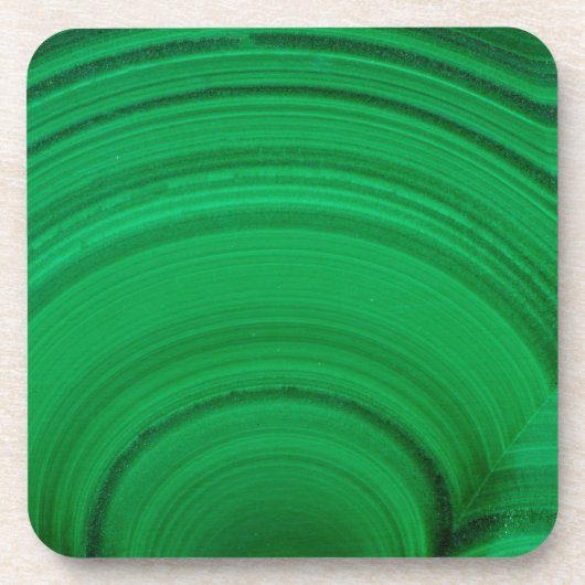 Groene malachiet Close-Up Bier Onderzetter (Voorkant)