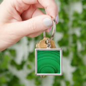 Groene malachiet Close-Up Sleutelhanger (Hand)