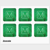 Groene malachiet Close-Up Vierkante Sticker (Vel)