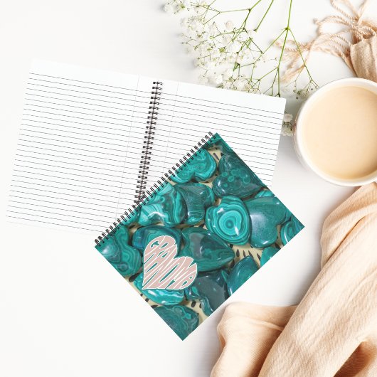 Groene Malachiet Crystal Hart Oma Notitieboek