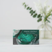 Groene Malachiet Minerale Healing Kristallen Visitekaartje (Staand voorkant)