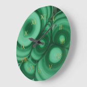 Groene Malachietklok met Faux Gold Foil Numals Grote Klok (Hoek)