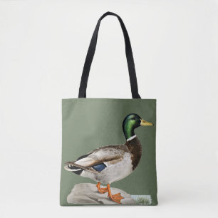 Groene Mallard Duck Jacht Natuur Kunst Tote Bag