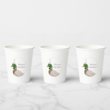 groene Mallard Duck Paper Cups