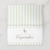 groene Mallard eend gevouwen voedsel kaart Plaatskaartje (Buitenkant ongevouwen)