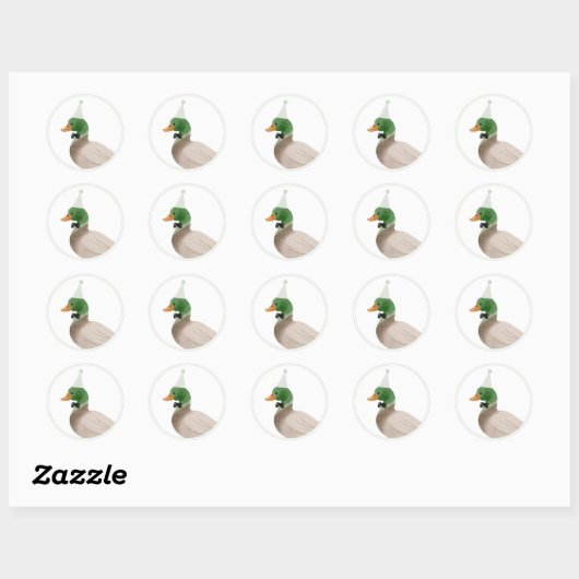 Groene Mallard Eend Sticker (Vel)