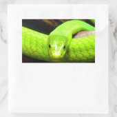 groene mamba slang Wacht op liefde in vrede Rechthoekige Sticker (Tas)