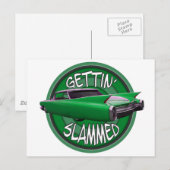 groene mamba van Cadillac uit 1960 Briefkaart (Voorkant / Achterkant)