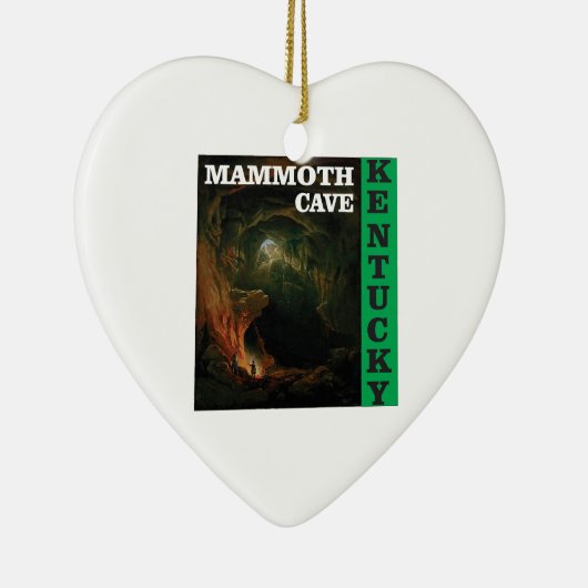 Groene mammothave Kentucky Keramisch Ornament (Rechts)