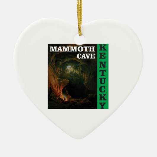 Groene mammothave Kentucky Keramisch Ornament (Voorkant)