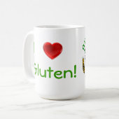 Groene Man bakkerij - Ik hou van de Mok van Gluten (Voorkant links)